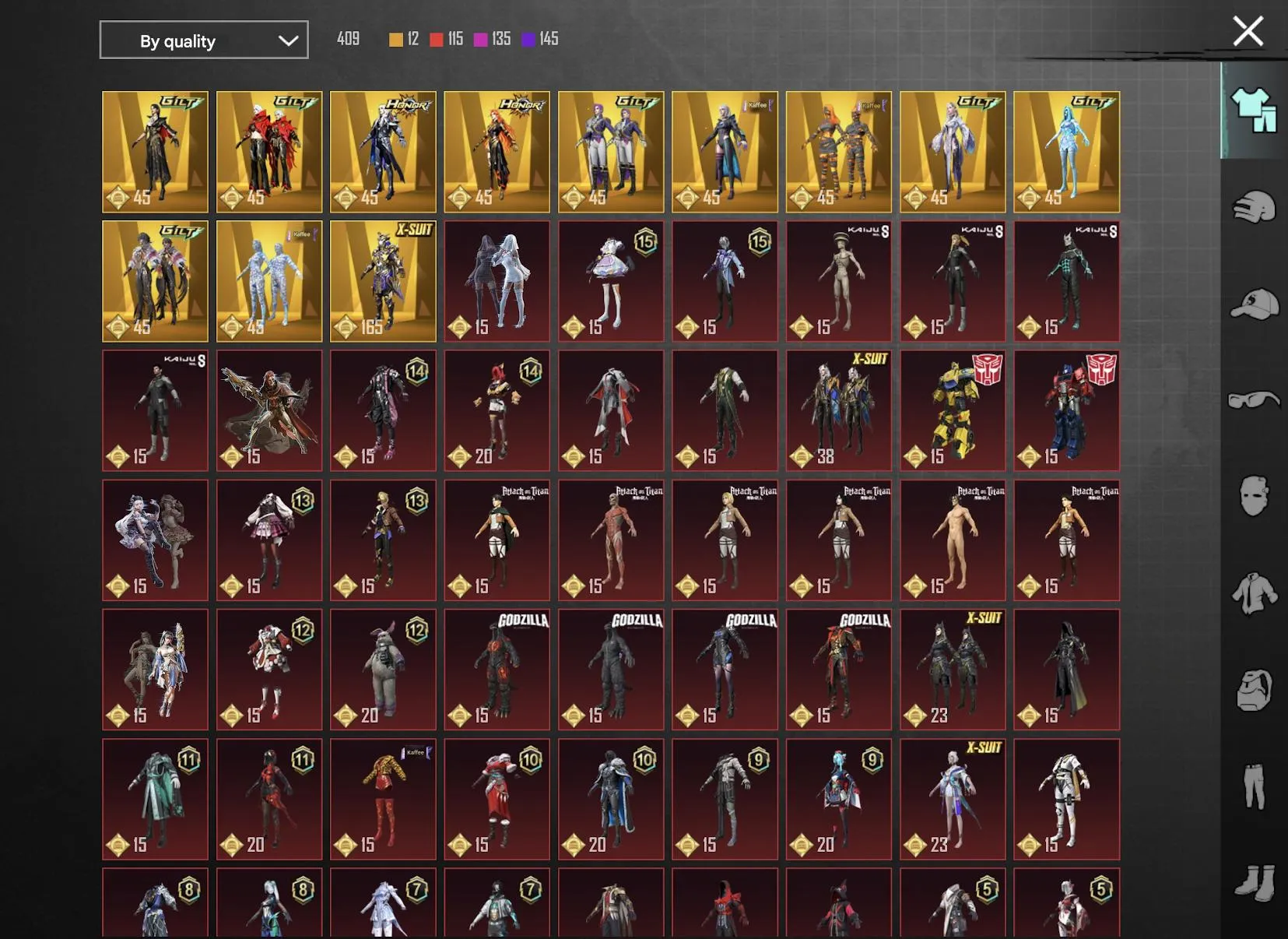 PGM239 PHARAOH LVL 6, POSEIDON LVL 5, 6 FULL M416, 7 X-SUITS, 11 GOLDEN COSTUMES, 9 SPORTS CARS, 30+ KILLCHATS (G)